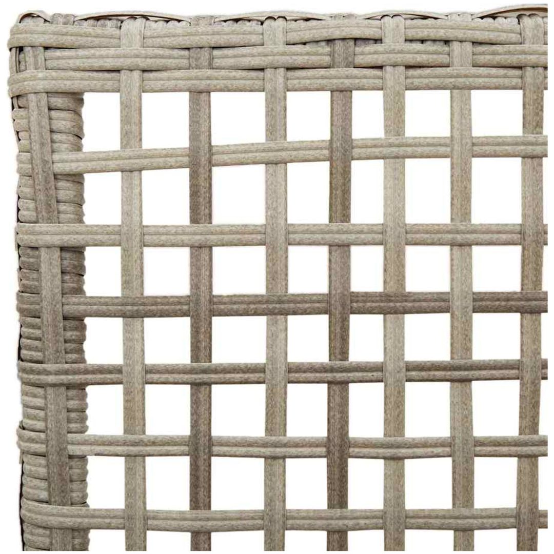 Trädgårdstolar 2 st med Kuddar Ljusgrå Poly Rattan vidaXL 53 x 60 x 85 cm – bild 8