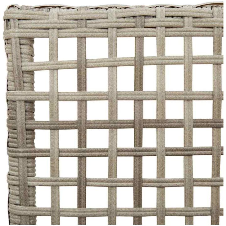 Trädgårdstolar 2 st med Kuddar Ljusgrå Poly Rattan vidaXL 53 x 60 x 85 cm – bild 8
