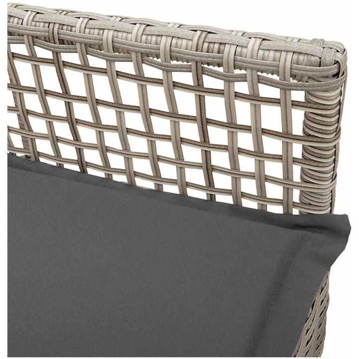 Trädgårdstolar 2 st med Kuddar Ljusgrå Poly Rattan vidaXL 53 x 60 x 85 cm – bild 9