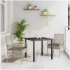 Trädgårdstolar 2 st med Kuddar Ljusgrå Poly Rattan vidaXL 53 x 60 x 85 cm – miniatyr 1