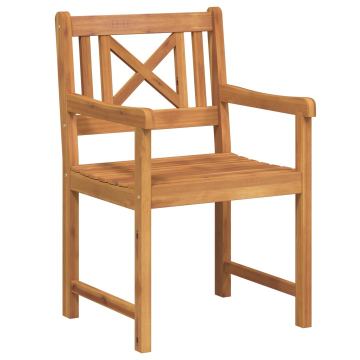 Trädgårdstolar 8 st 56x55.5x90 cm Massivt trä Akaciaträ vidaXL Standard – bild 4