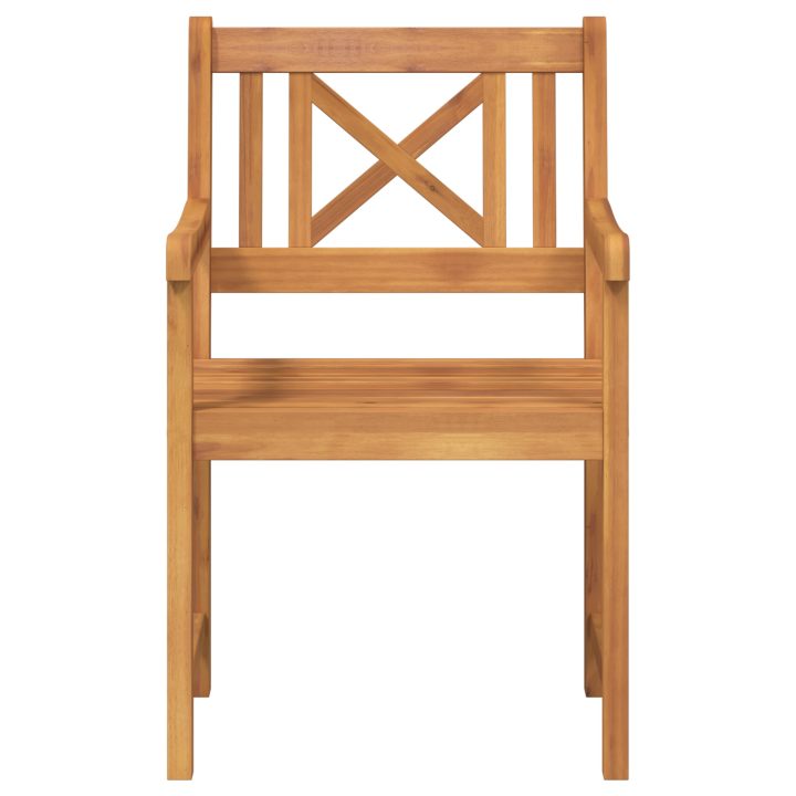 Trädgårdstolar 8 st 56x55.5x90 cm Massivt trä Akaciaträ vidaXL Standard – bild 5