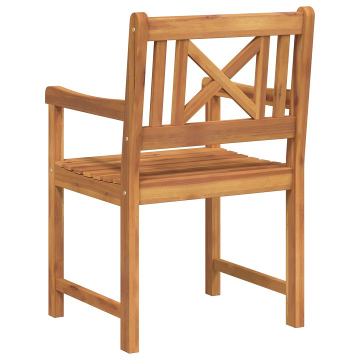 Trädgårdstolar 8 st 56x55.5x90 cm Massivt trä Akaciaträ vidaXL Standard – bild 7