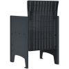 Trädgårdstolar med Kuddar 2 st Anthracite Poly Rattan vidaXL 53 x 49 x 85 cm – miniatyr 5