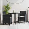 Trädgårdstolar med Kuddar 2 st Anthracite Poly Rattan vidaXL 53 x 49 x 85 cm – miniatyr 1