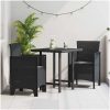Trädgårdstolar med Kuddar 2 st Antracit Poly Rattan vidaXL 53 x 49 x 85 cm – miniatyr 1