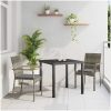 Trädgårdstolar Set Grå med kudde 3 pcs Grå vidaXL 80 x 80 x 73 cm – miniatyr 1