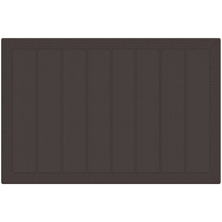Trädgårdsutrustning 7 pcs Brun PE Rattan vidaXL 150 x 100 x 73 cm – bild 6