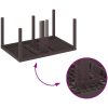 Trädgårdsutrustning 7 pcs Brun PE Rattan vidaXL 150 x 100 x 73 cm – miniatyr 9