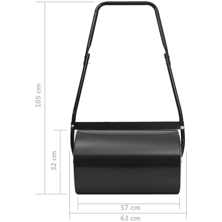 Trädgårdsvält svart 63 cm vidaXL 50 L – bild 8