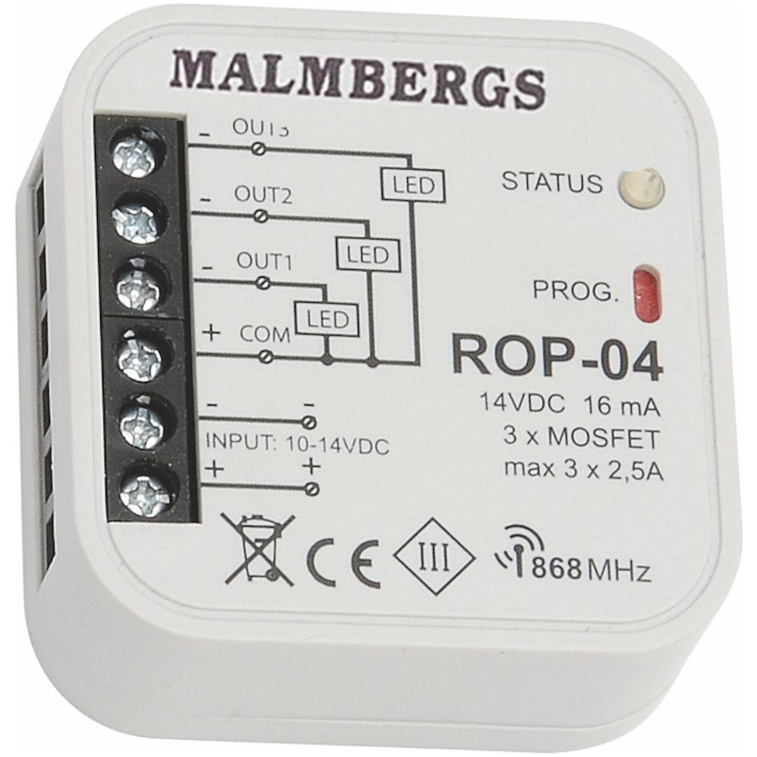 Trådlös mottagare, 868,32MHz MALMBERGS