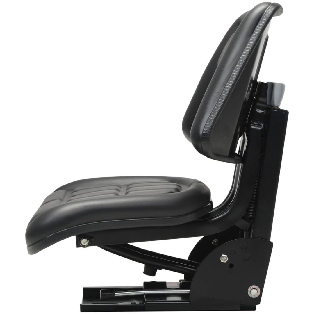 Traktorsits med fjädring svart vidaXL – bild 4