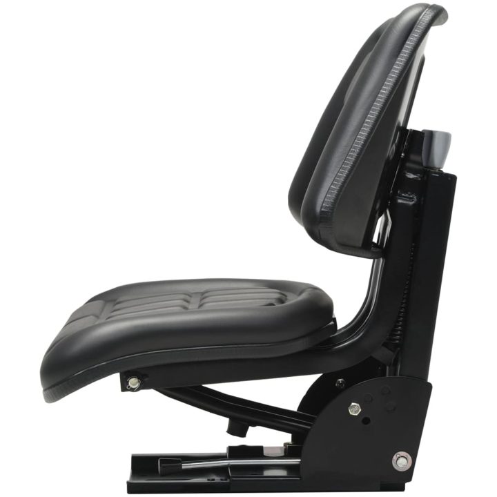 Traktorsits med fjädring svart vidaXL – bild 4