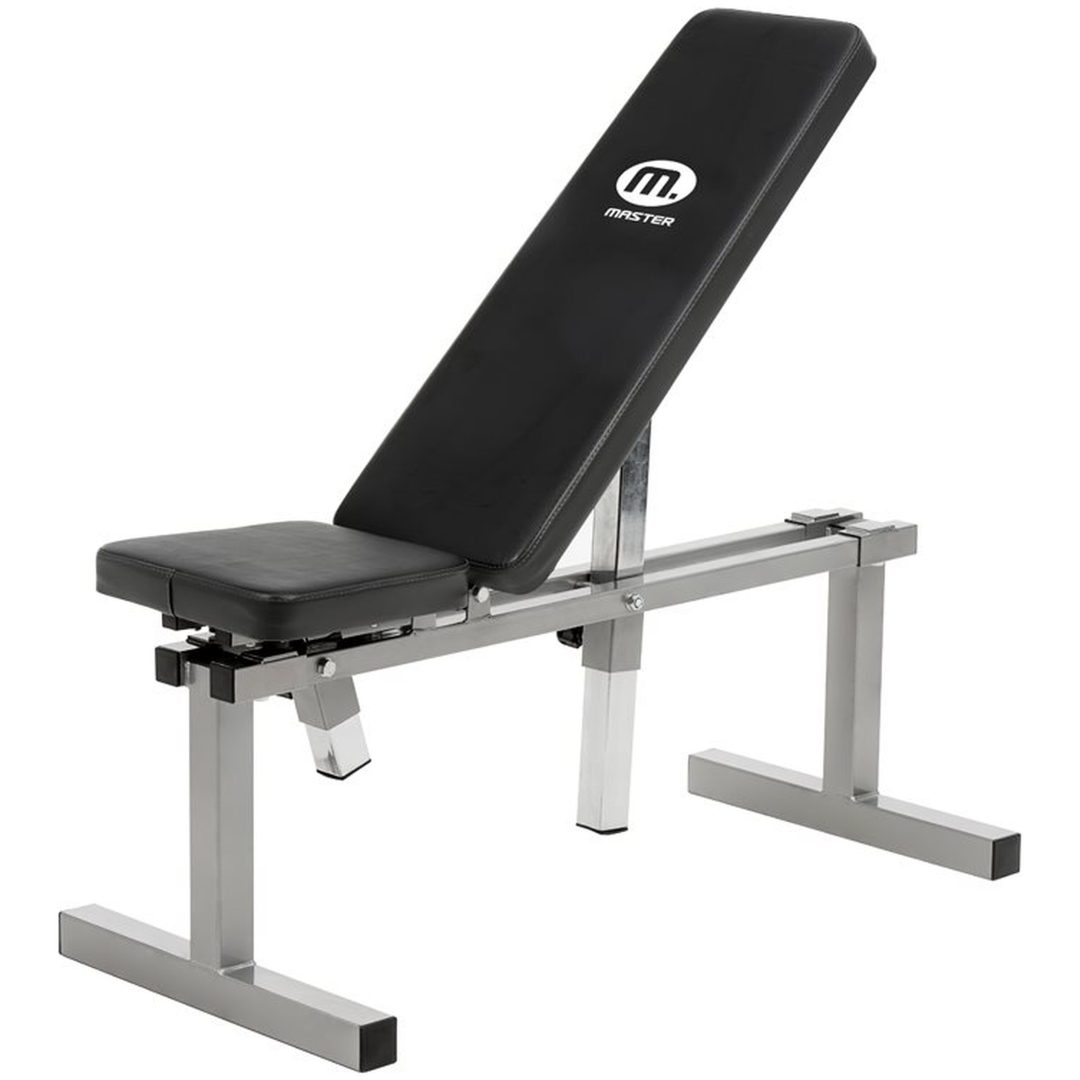 Träningsbänk silver i Master Fitness