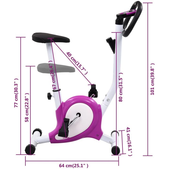 Träningscykel remdrift lila vidaXL – bild 12