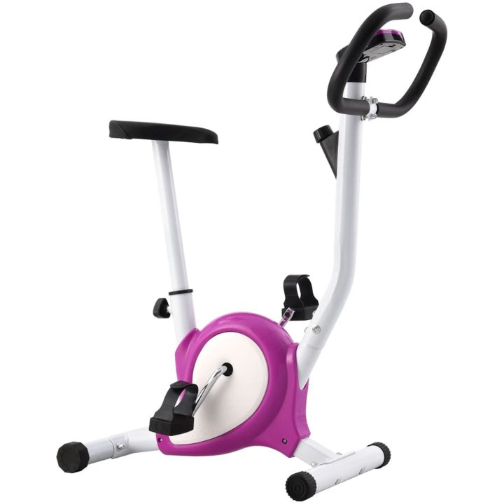 Träningscykel remdrift lila vidaXL – bild 3