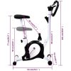 Träningscykel remdrift svart vidaXL – miniatyr 12