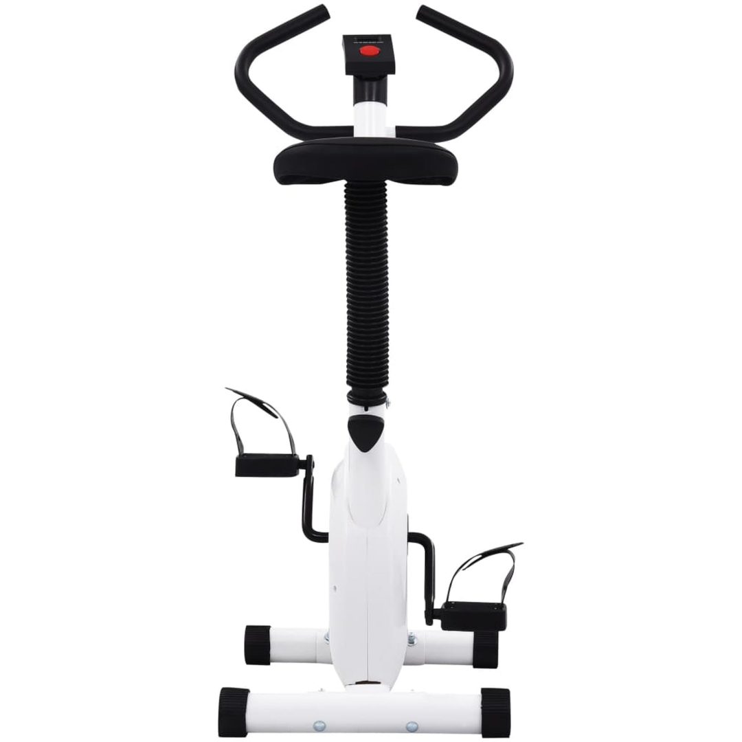 Träningscykel remdrift vit vidaXL – bild 5