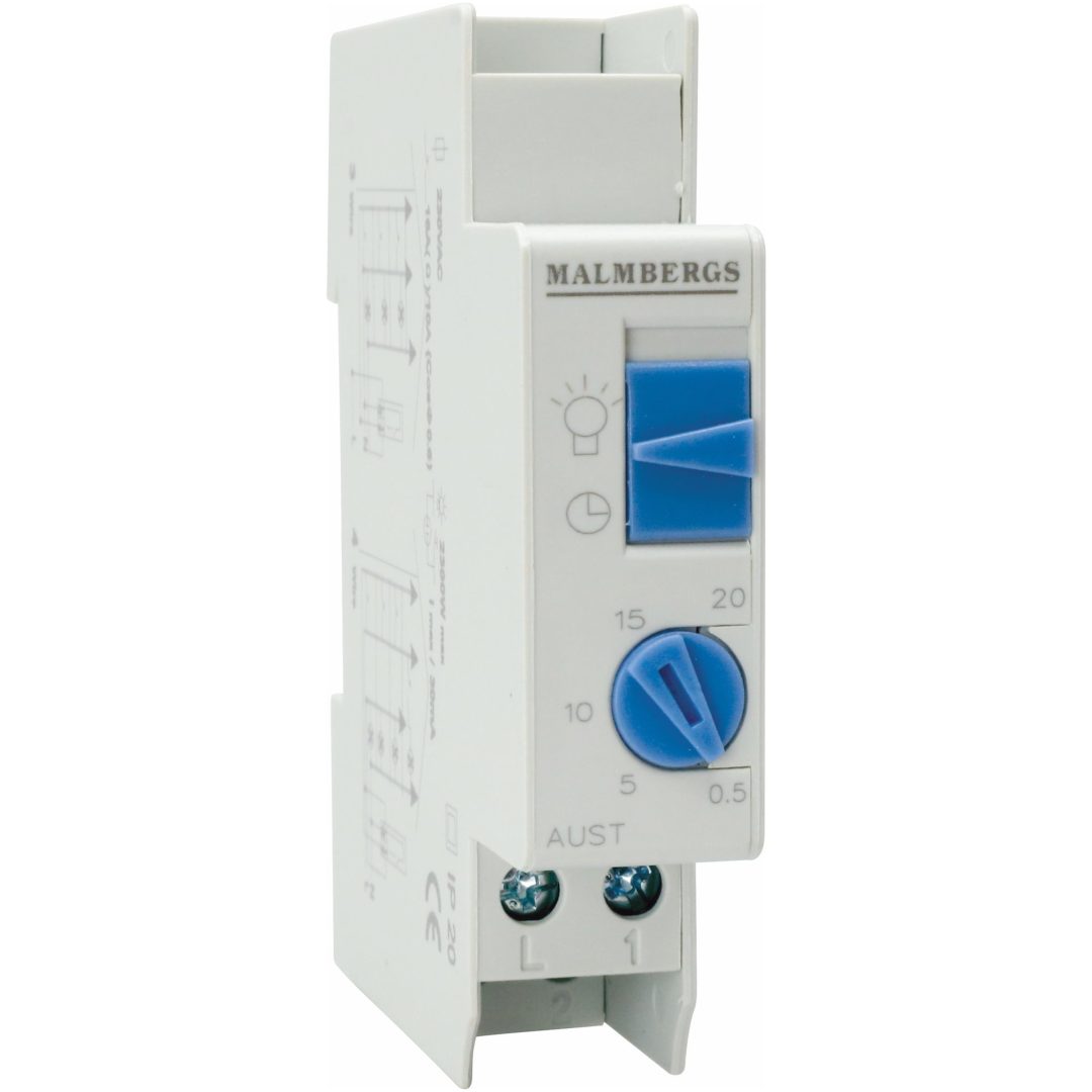 Trappautomat elektronisk, 0,5-20 min, 16A Malmbergs