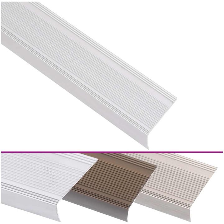 Trappnäsor i L-form 15 st aluminium 100 cm silver vidaXL 100 cm (15 pcs) – bild 2