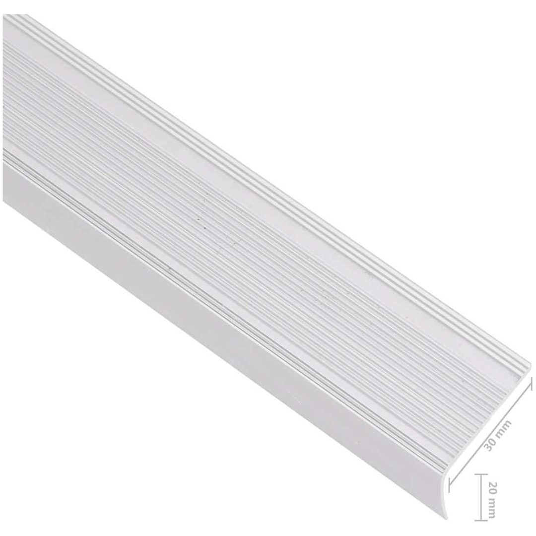Trappnäsor i L-form 15 st aluminium 100 cm silver vidaXL 100 cm (15 pcs) – bild 6