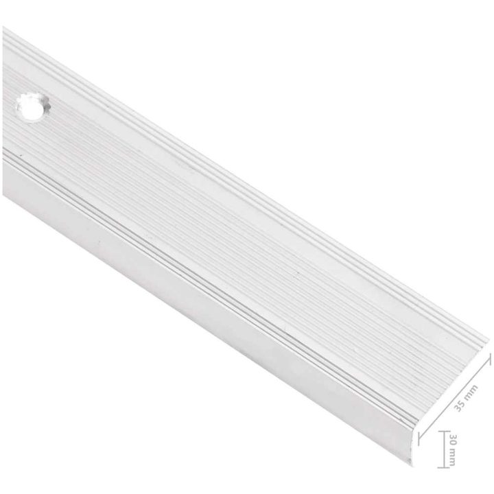 Trappnäsor i L-form 5 st aluminium 100 cm silver vidaXL 100 cm (5 pcs) – bild 6