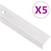 Trappnäsor i L-form 5 st aluminium 100 cm silver vidaXL 100 cm (5 pcs) – miniatyr 1