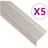 Trappnosar i L-form 5 st aluminium 100 cm champagne vidaXL