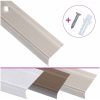 Trappnosar i L-form 5 st aluminium 90 cm champagne vidaXL 90 cm (5 pcs) – miniatyr 2