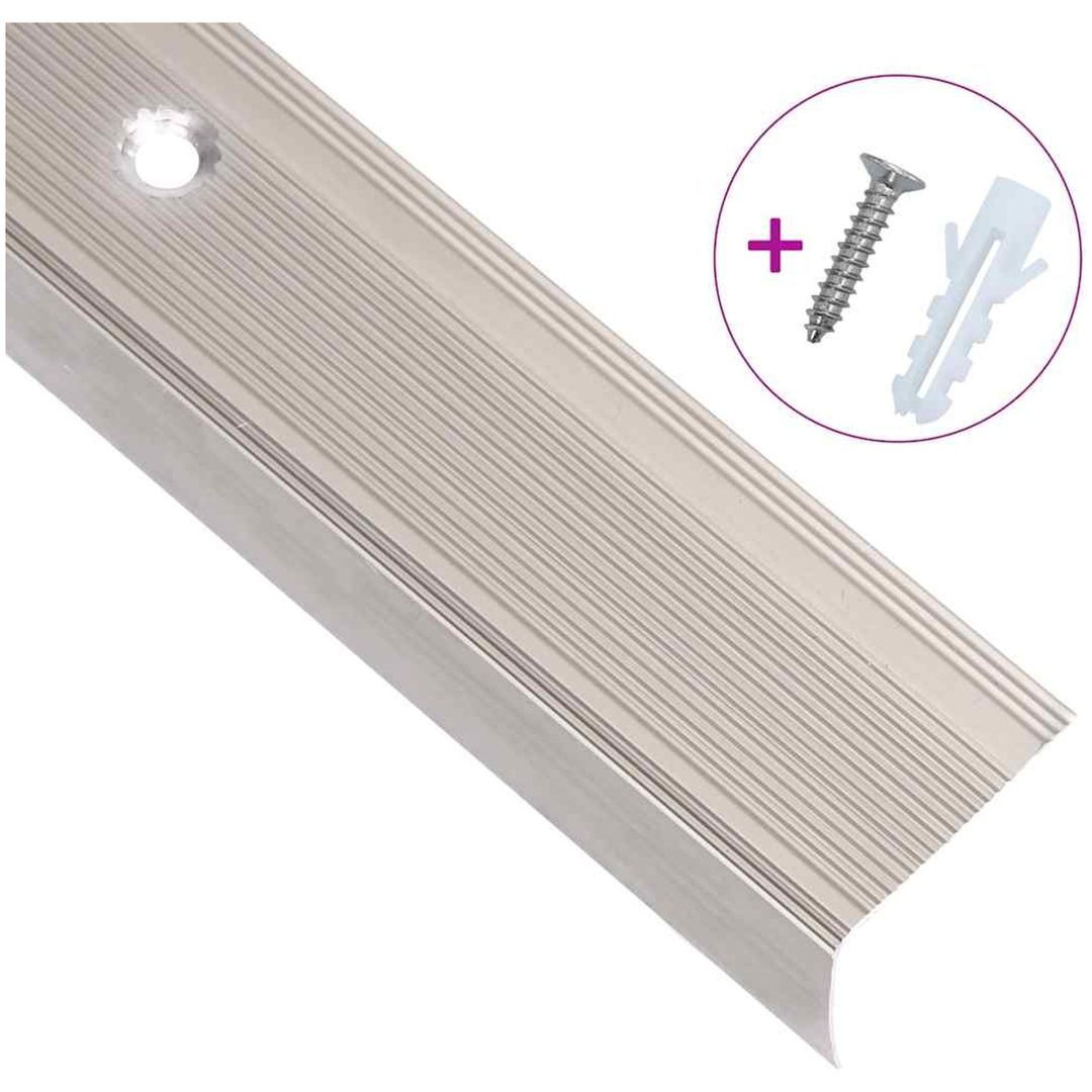 Trappnosar i L-form 5 st aluminium 90 cm champagne vidaXL 90 cm (5 pcs) – bild 3
