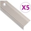 Trappnosar i L-form 5 st aluminium 90 cm champagne vidaXL 90 cm (5 pcs) – miniatyr 1