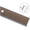 Trappnosings i L-form 15 st aluminium 100 cm brun vidaXL 100 cm (15 pcs) – miniatyr 3