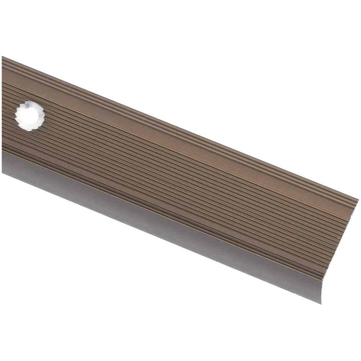 Trappnosings i L-form 15 st aluminium 100 cm brun vidaXL 100 cm (15 pcs) – bild 4