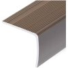 Trappnosings i L-form 15 st aluminium 100 cm brun vidaXL 100 cm (15 pcs) – miniatyr 5
