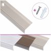 Trappnosings i L-form 15 st aluminium 90 cm champagne vidaXL 90 cm (15 pcs) – miniatyr 2