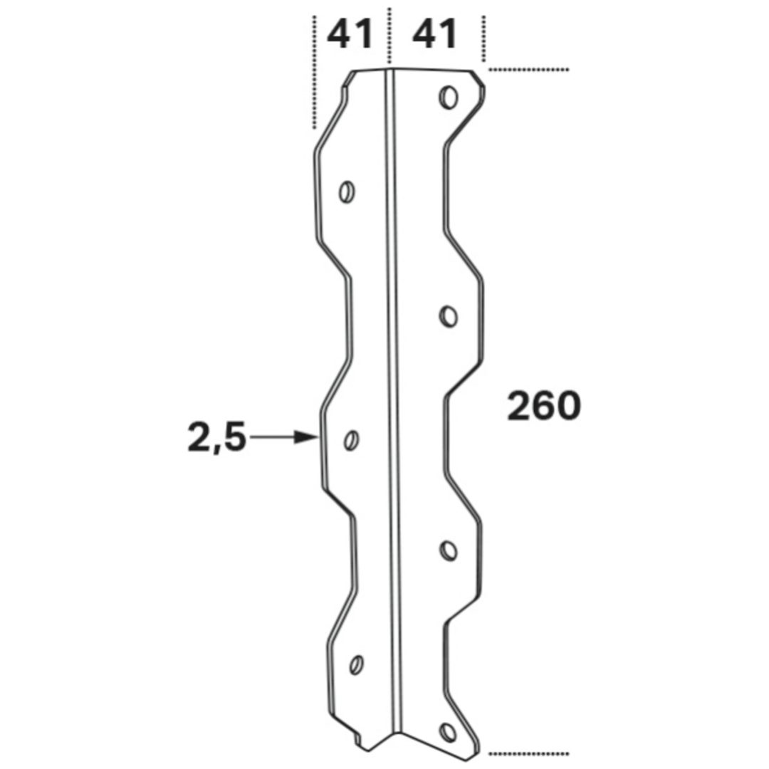 Trappvinkel Sco 260x41x41x2,5 FASTCC BxHxDxT: 260x41X41x2,5 mm – bild 3