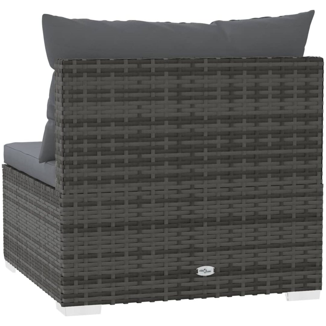 Tresitssoffa med dynor konstrotting grå vidaXL – bild 6