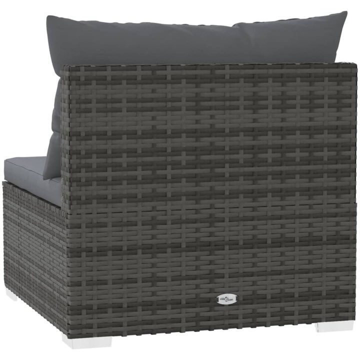 Tresitssoffa med dynor konstrotting grå vidaXL – bild 6