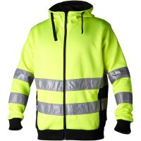 Tröja 133 Hel-zip Fluorescerande Gul/Svart Top Swede