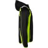 Tröja 276 Hel-zip med fast huva Svart/Fluor Gul Top Swede XS – miniatyr 2