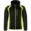 Tröja 276 Hel-zip med fast huva Svart/Fluor Gul Top Swede XS – miniatyr 1