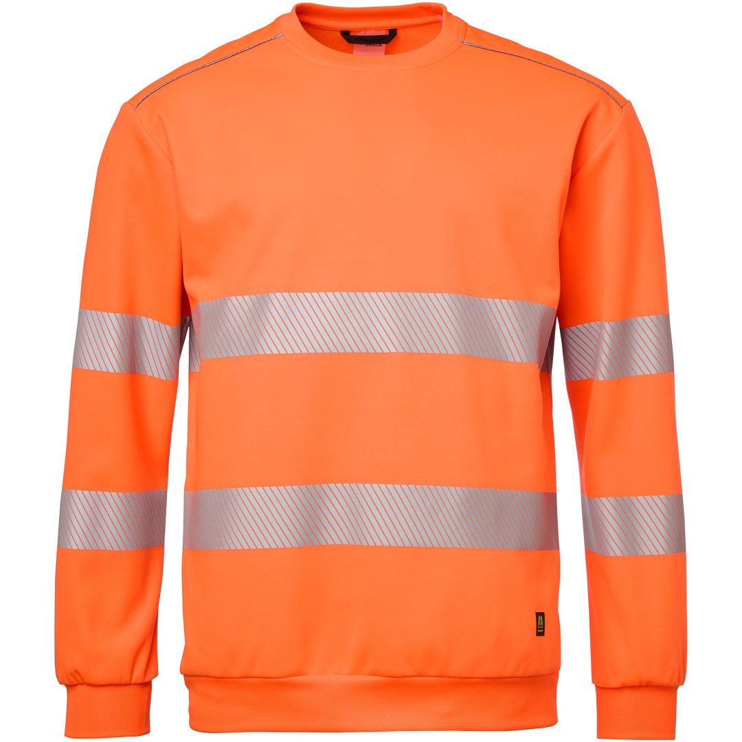 Tröja 282 Sweat Rundhals Fluorescerande Orange Top Swede XS
