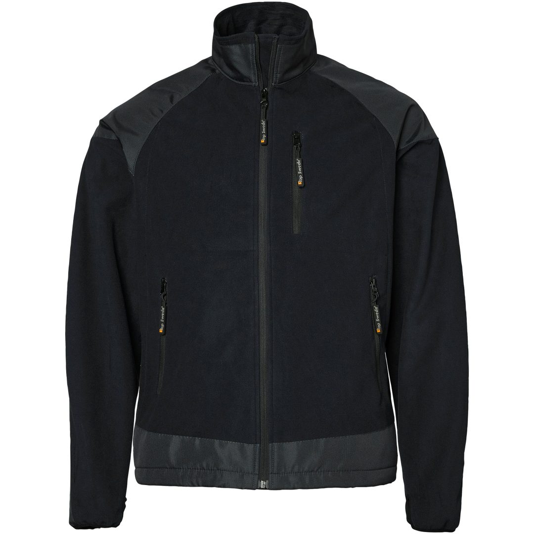 Tröja 4140 Fleece Hel-zip Svart Top Swede XS