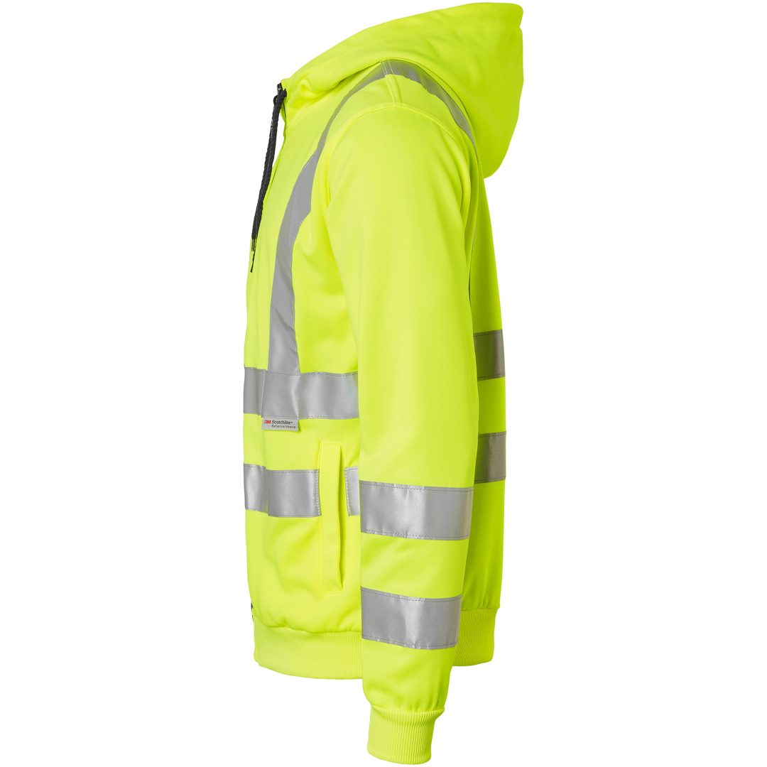 Tröja 4429 Hel-zip Fluorescerande Orange Top Swede XS – bild 4