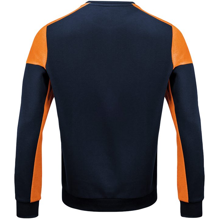 Tröja Crewneck Marinblå/neonorange Printer PRIME XS – bild 2