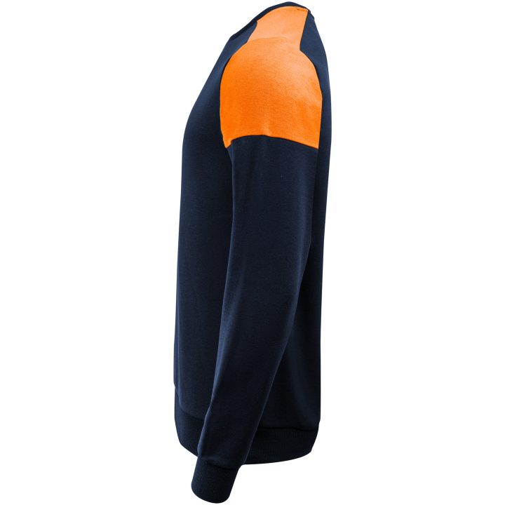 Tröja Crewneck Marinblå/neonorange Printer PRIME XS – bild 4