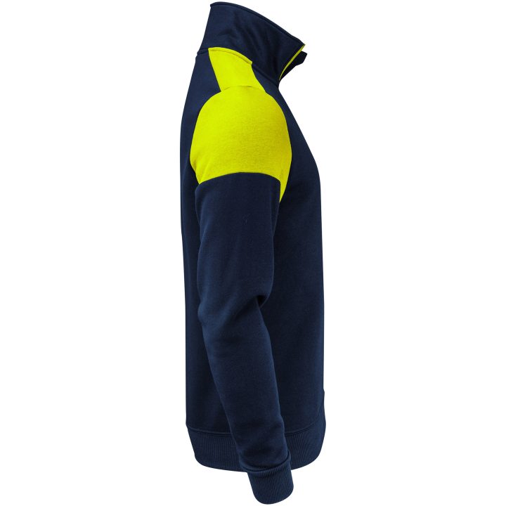 Tröja Halfzip Marinblå/neongul Printer PRIME XS – bild 3