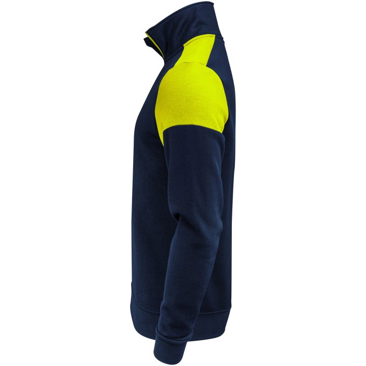 Tröja Halfzip Marinblå/neongul Printer PRIME XS – bild 4