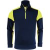 Tröja Halfzip Marinblå/neongul Printer PRIME XS – miniatyr 1