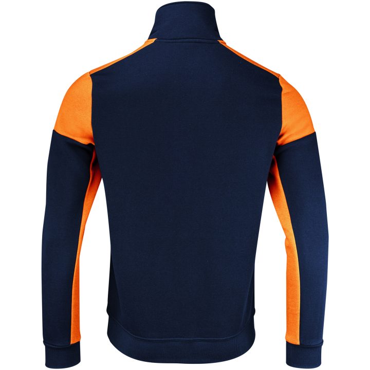 Tröja Halfzip Marinblå/neonorange Printer PRIME XS – bild 2
